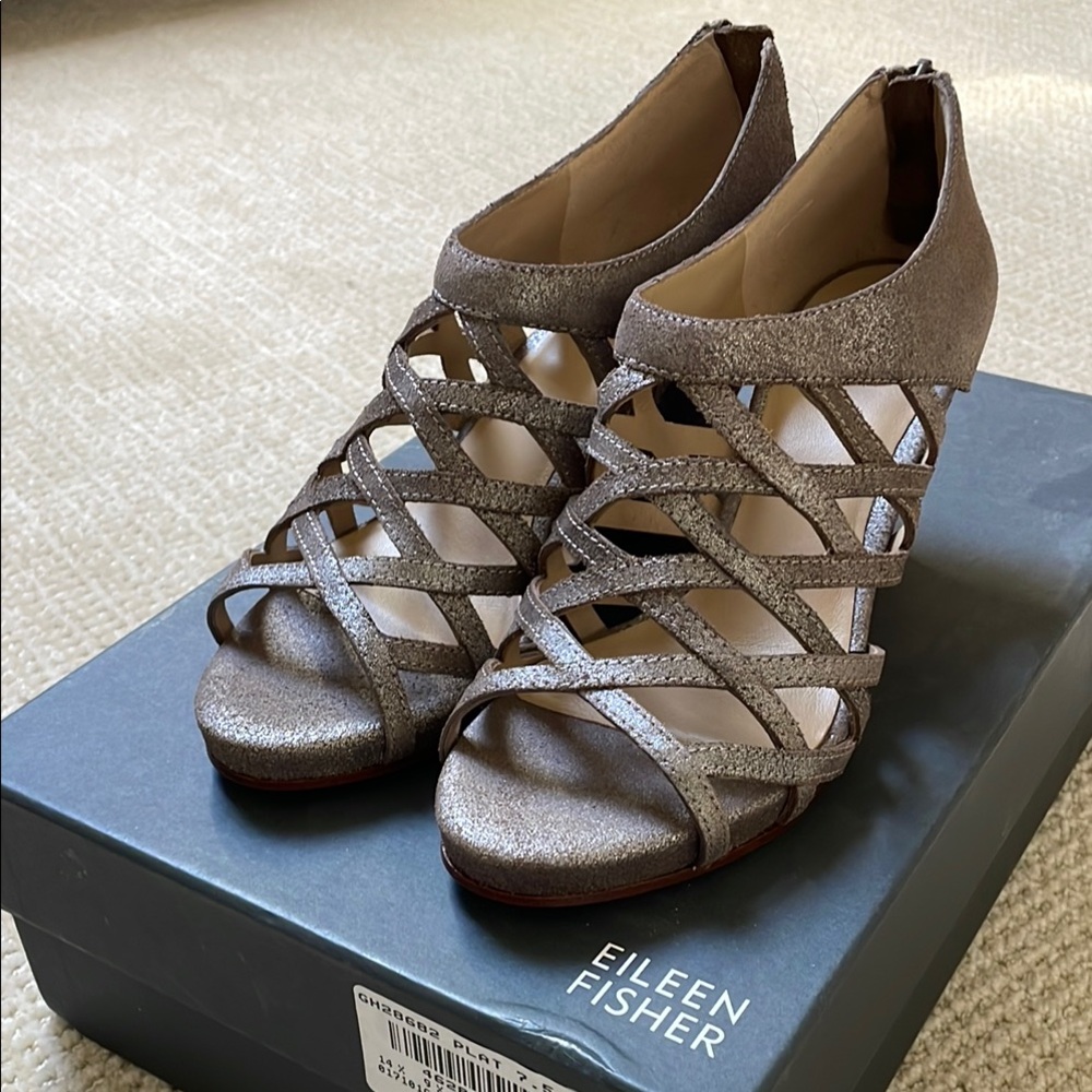 Eileen Fisher Women's Metallic Sandals